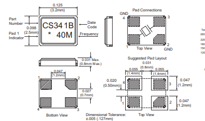 CS-034-040.0M晶體諧振器Connor-Winfield