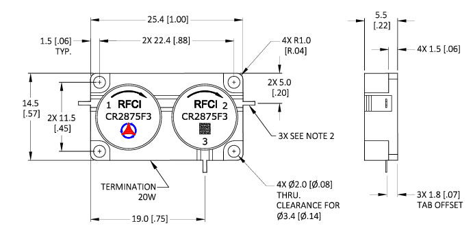 CR2875F3微波雙環(huán)行器RFCI